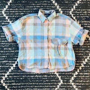 Cute vintage pastel cropped blouse